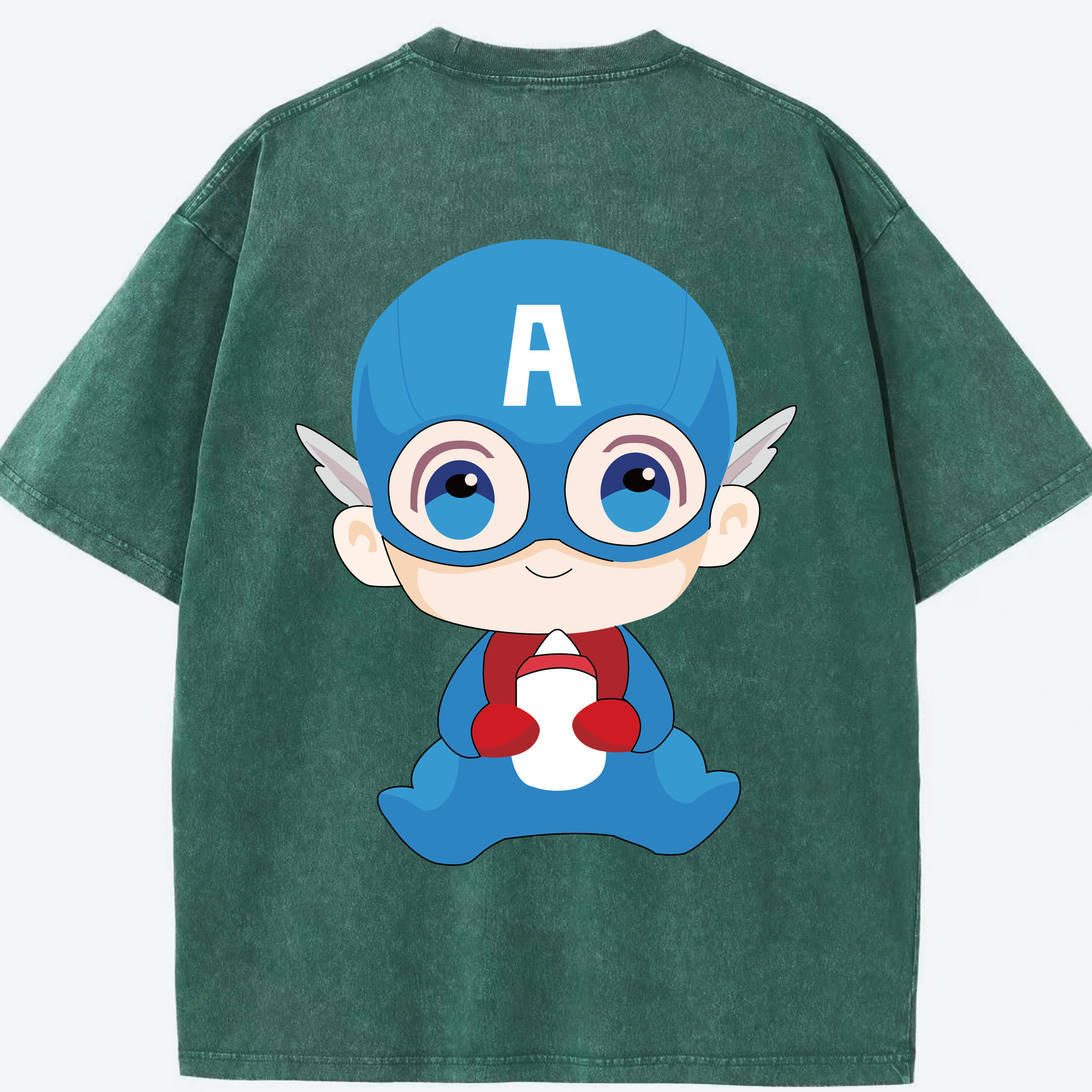 （画像用） アベンジャーズ The Avengers 綿100% ヴィンテージ風 半袖Tシャツ（背面プリント）